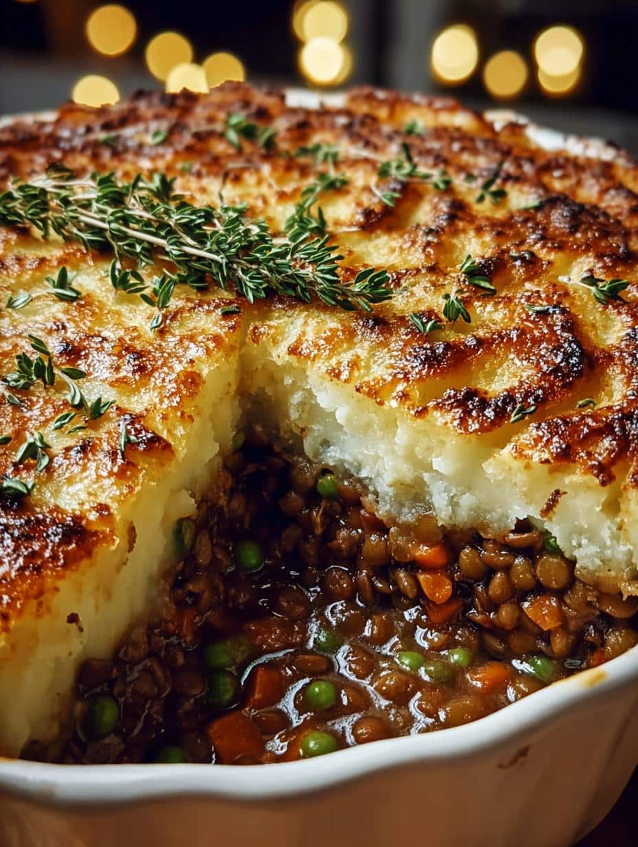 Festive Vegan Lentil Shepherds