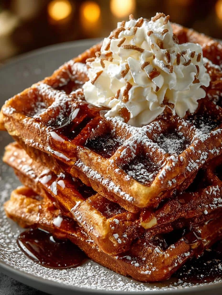 Easy Gingerbread Waffles: A Cozy Holiday Delight - Gingerbread Waffles - main visual representation