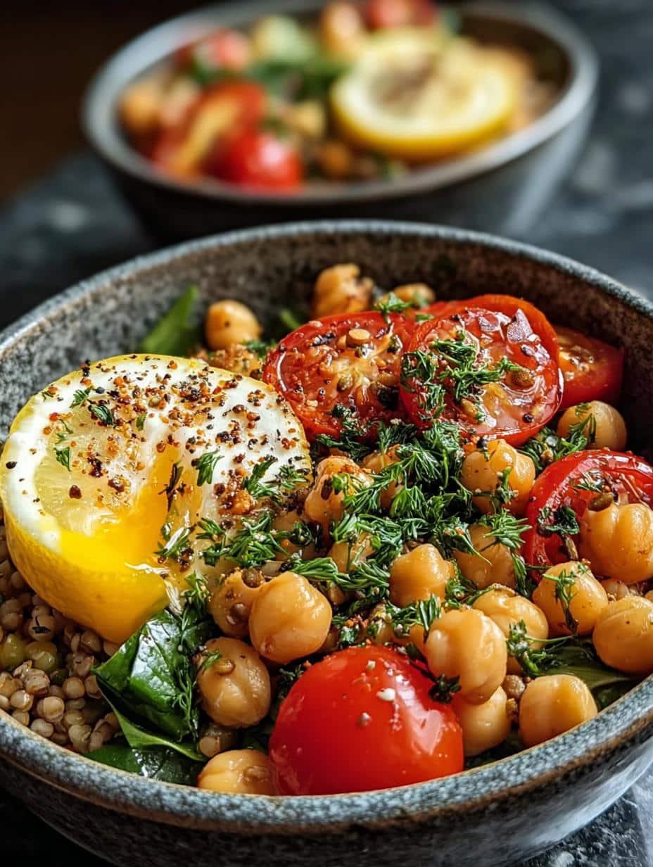 Herb Lemon Chickpea Bowls