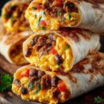 Loaded Cheesy Breakfast Burritos