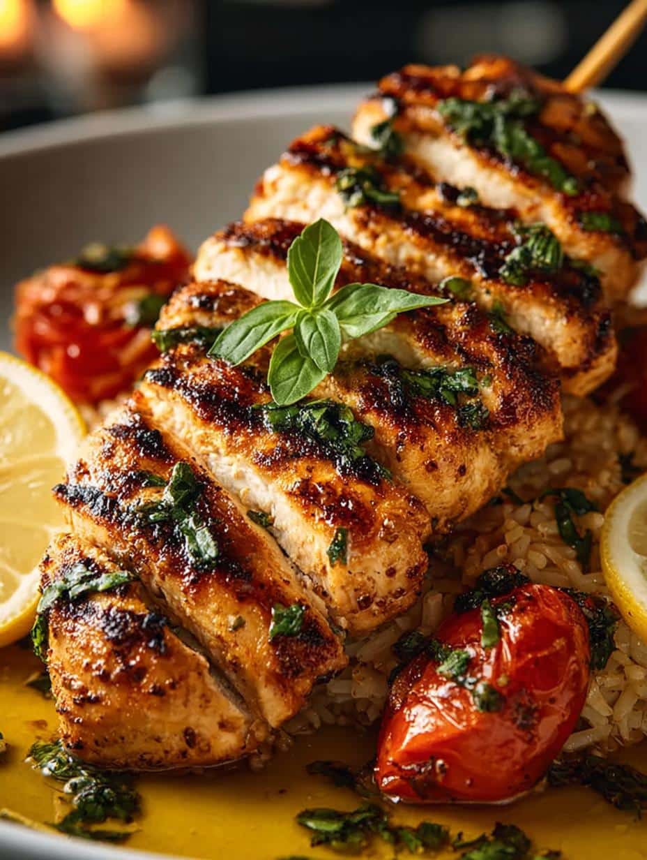 Mediterranean Lemon Basil Chicken Skewers Recipe - Mediterranean Lemon Basil Chicken - main visual representation