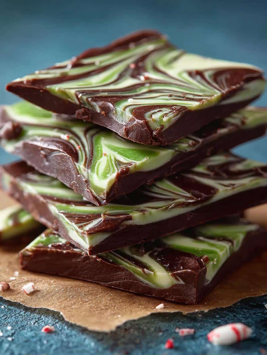 Mint Chocolate Swirl Bark: 5 Irresistible Treats for Gifting - Mint Chocolate Swirl Bark - additional detail