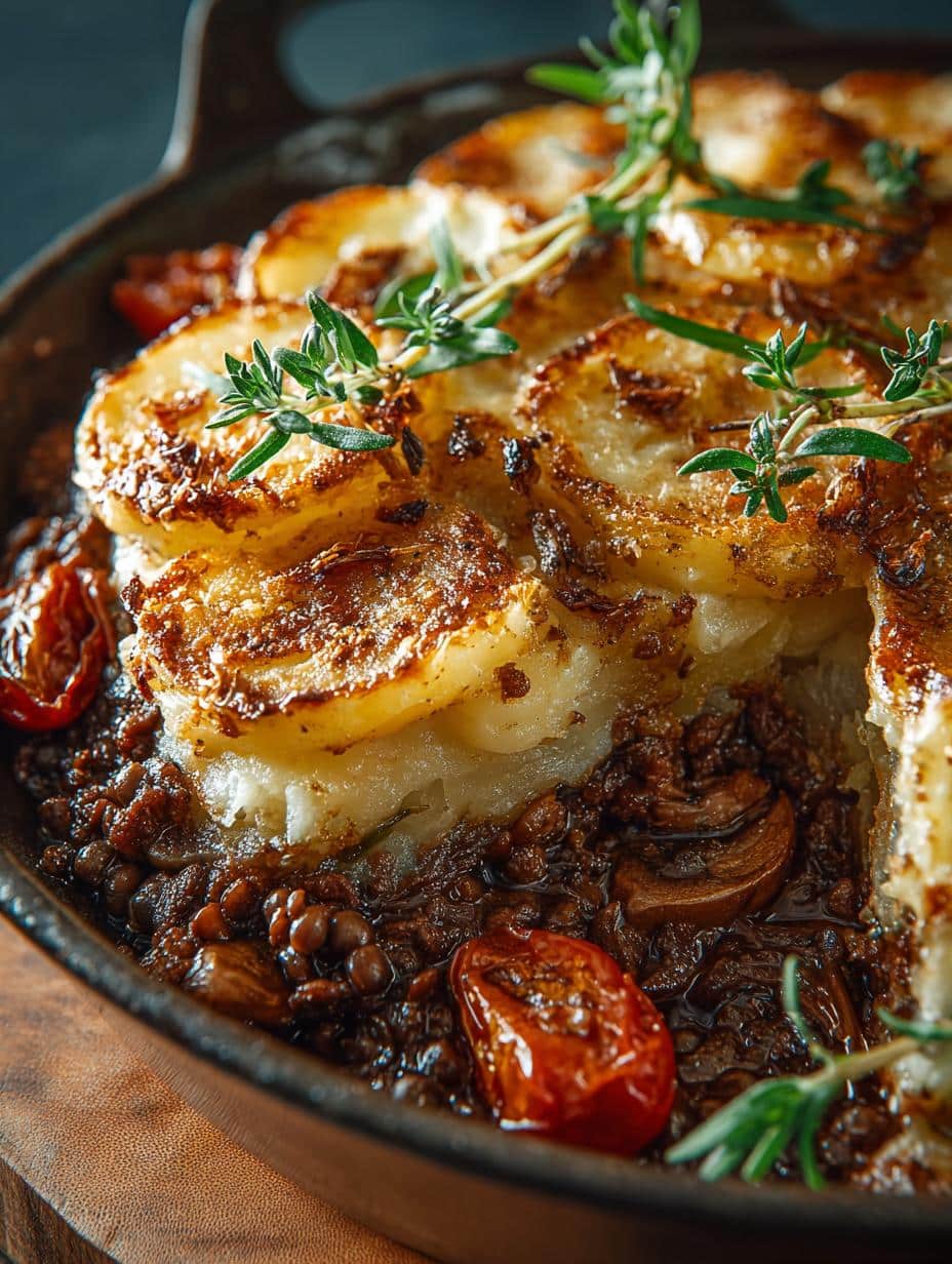 Delicious Mushroom Ground Beef Lentil Potato Hotpot - Mushroom Ground Beef Lentil - additional detail