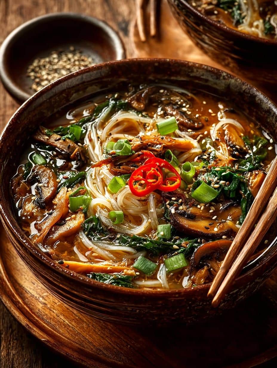 Peanut Ginger Noodle Soup