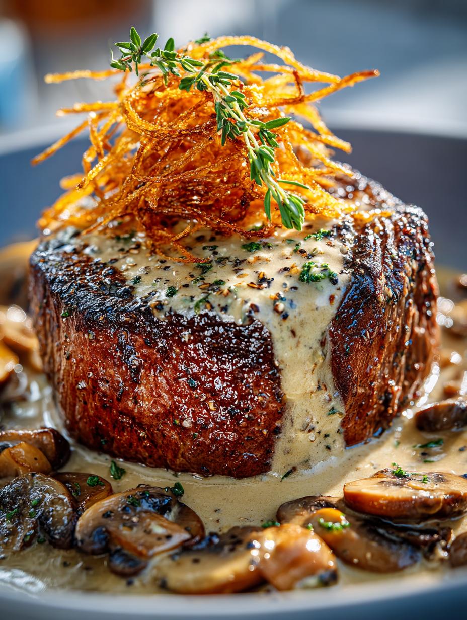 Peppercorn Filet Mignon with