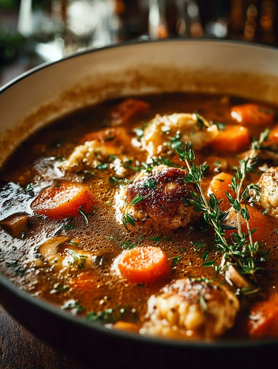 Pumpkin Chicken Dumpling Soup