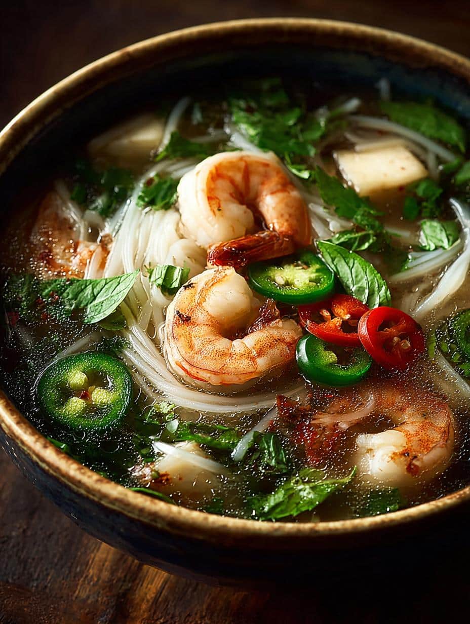 Shrimp Rice Noodle Soup