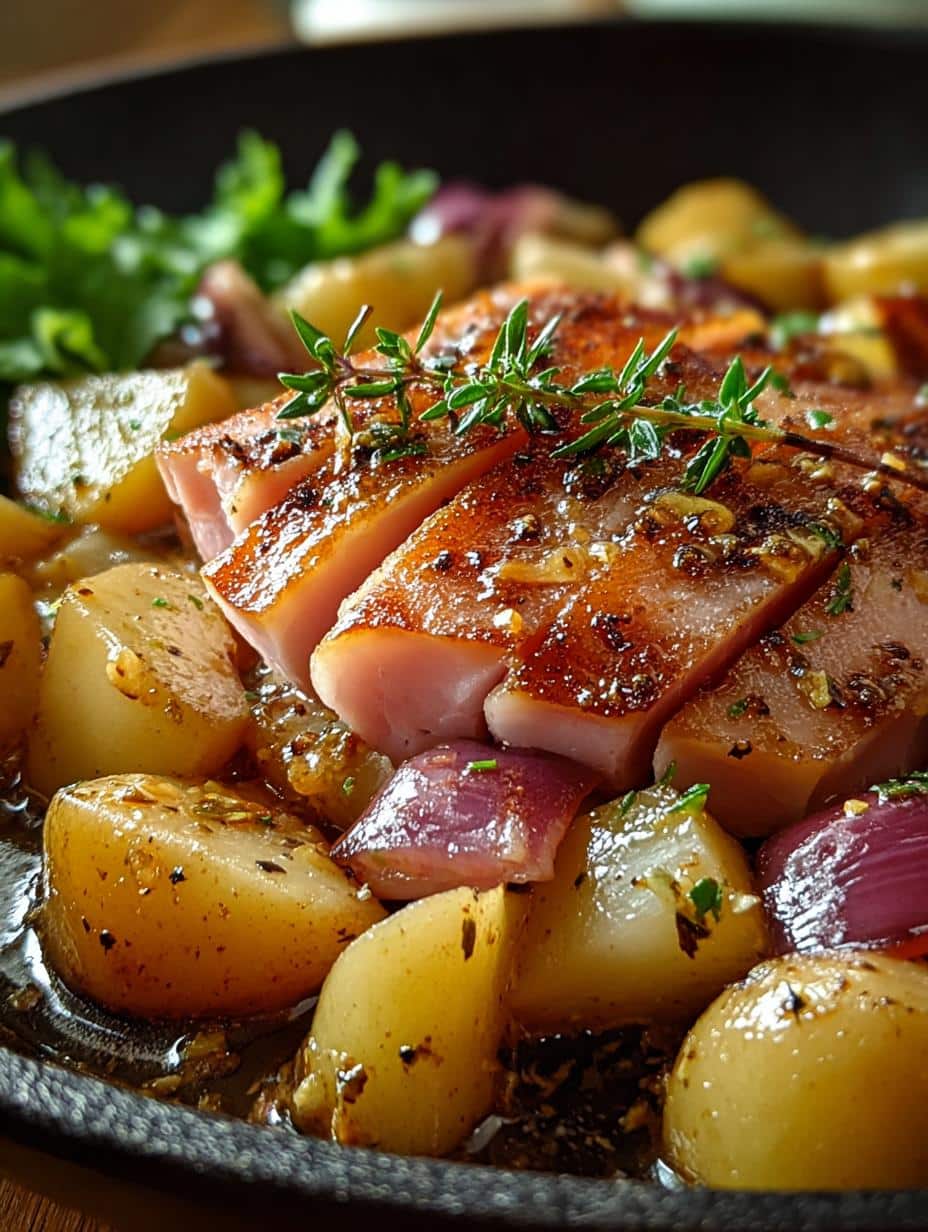 Delicious Spiced Pear Ham Skillet: A Comforting Meal - Spiced Pear Ham Skillet - main visual representation