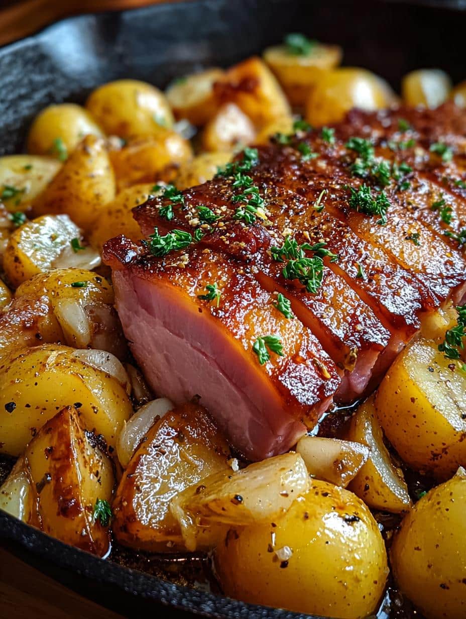 Delicious Spiced Pear Ham Skillet: A Comforting Meal - Spiced Pear Ham Skillet - additional detail