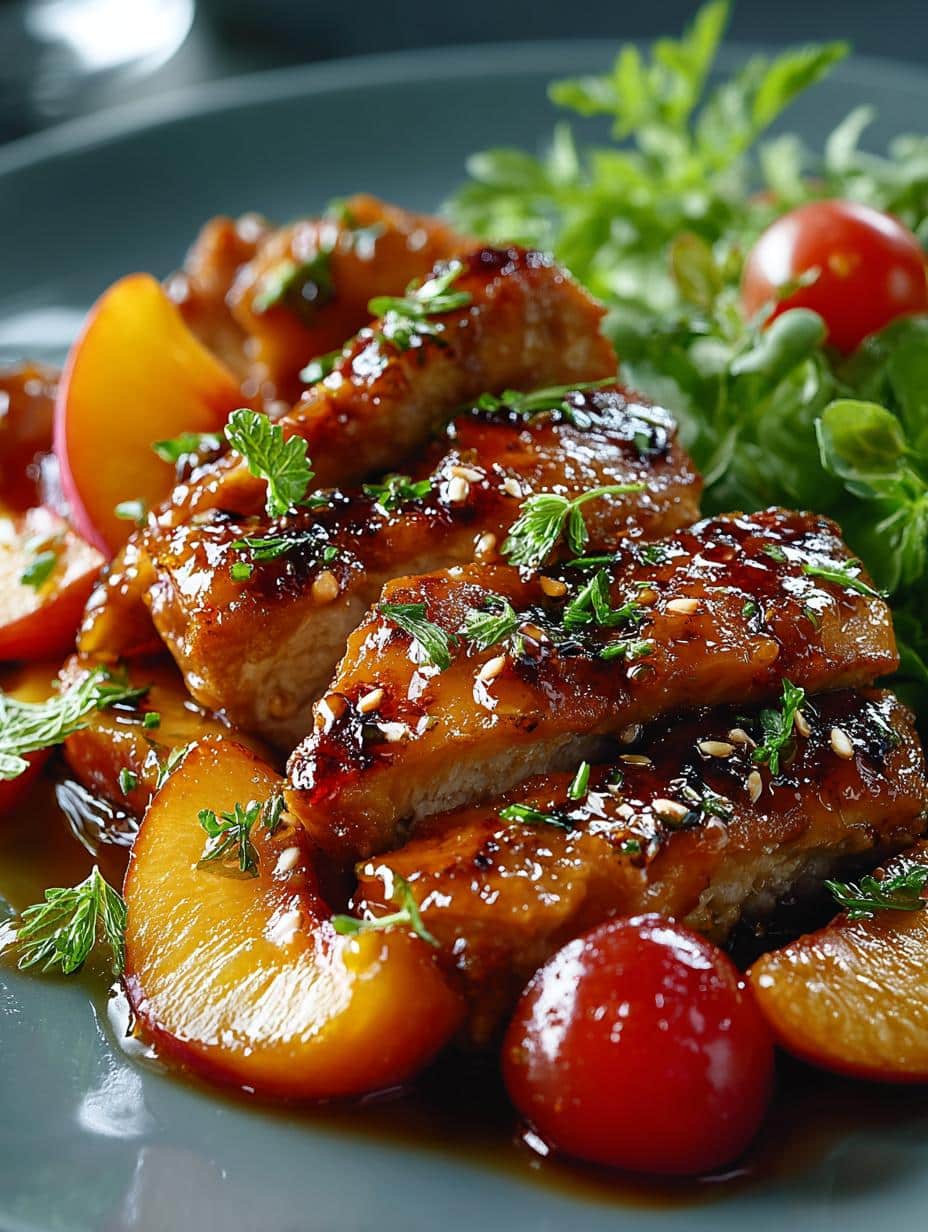 Delicious Spicy Peach Chicken with Citrus Mojo - Spicy Peach Chicken with - additional detail