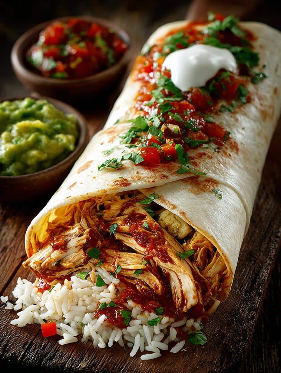 Two Sauce Chicken Burritos
