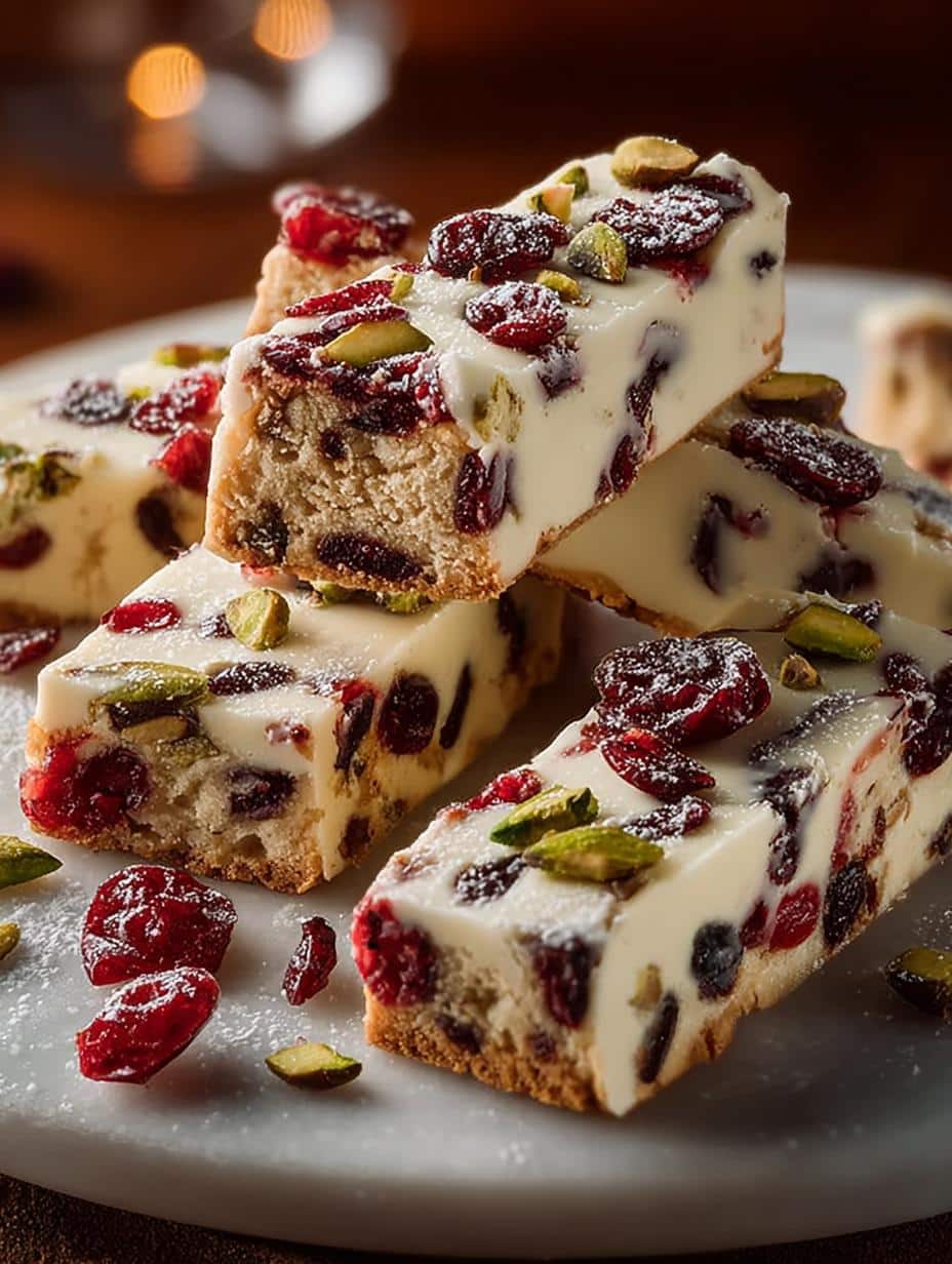 White Chocolate Cranberry Pistachio Biscotti Delight - White Chocolate Cranberry Pistachio - additional detail