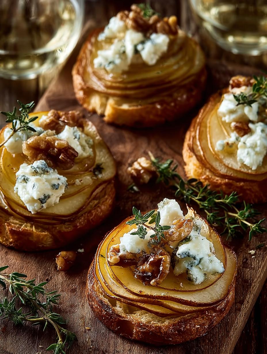 Apple Pear Goat Cheese Puff Pastry Tarts Delight - Apple Pear Goat Cheese - additional detail