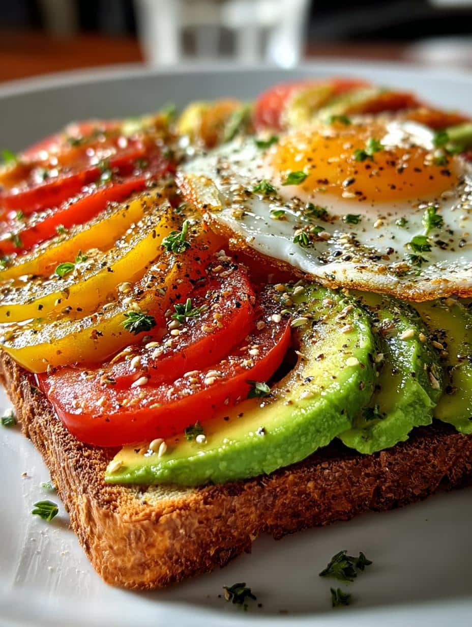 Avocado Tomato Morning Toast