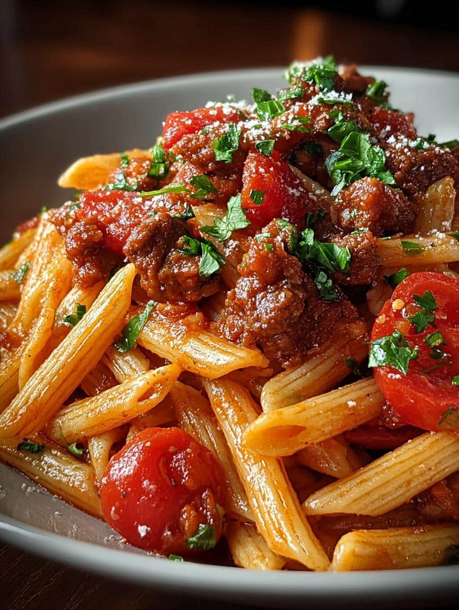 Beef Tomato Pasta That