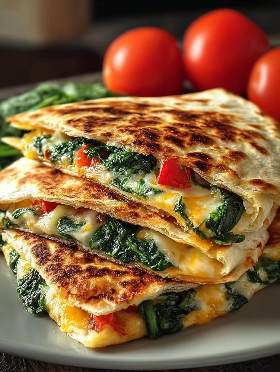 Cheese Spinach Breakfast Quesadilla: A Morning Delight - Cheese Spinach Breakfast Quesadilla - additional detail