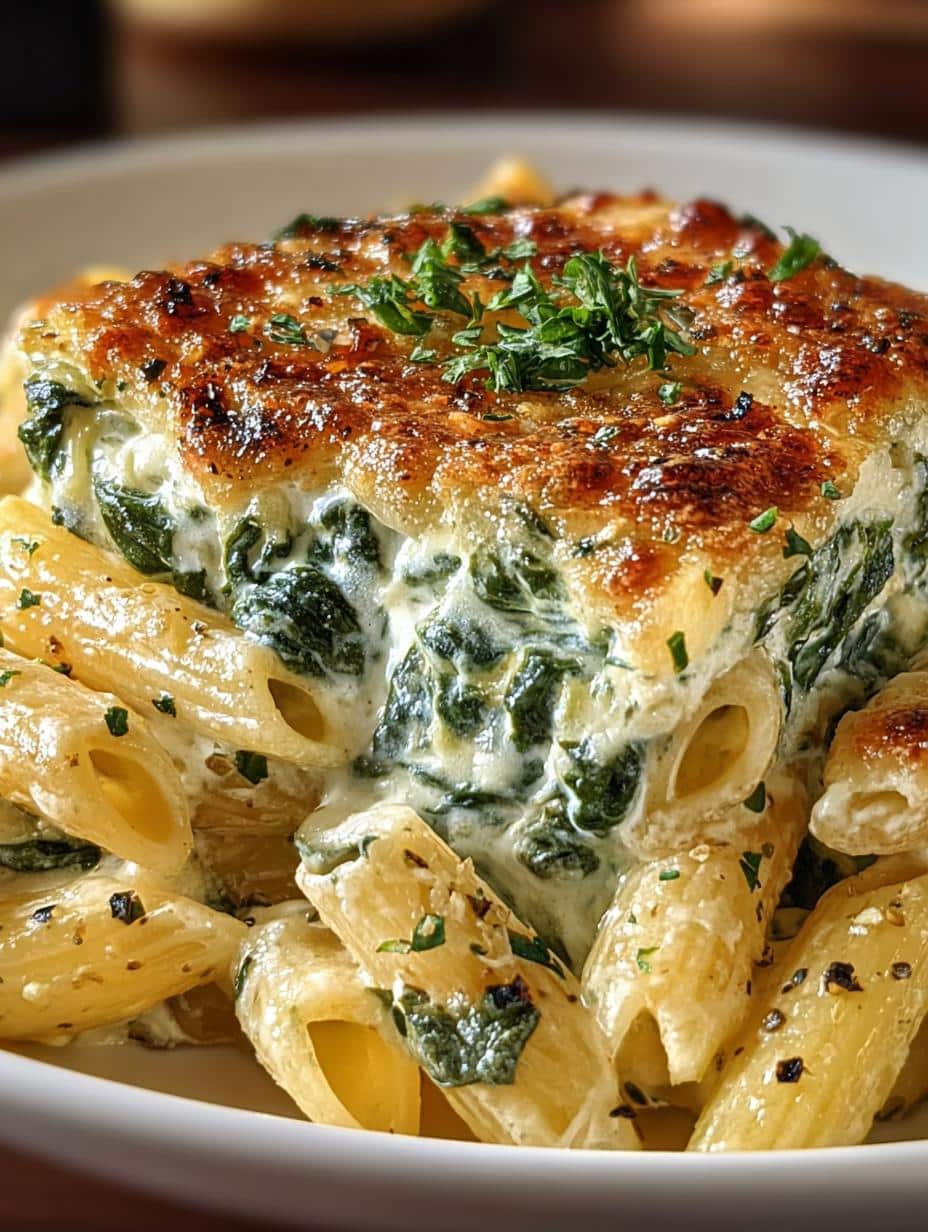 Cheese Spinach Pasta Comfort