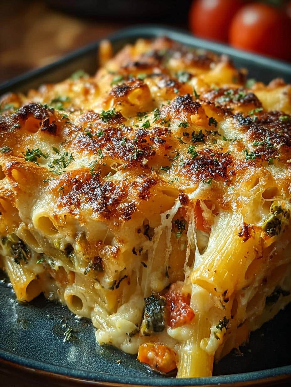 Cheesy Baked Vegetable Pasta