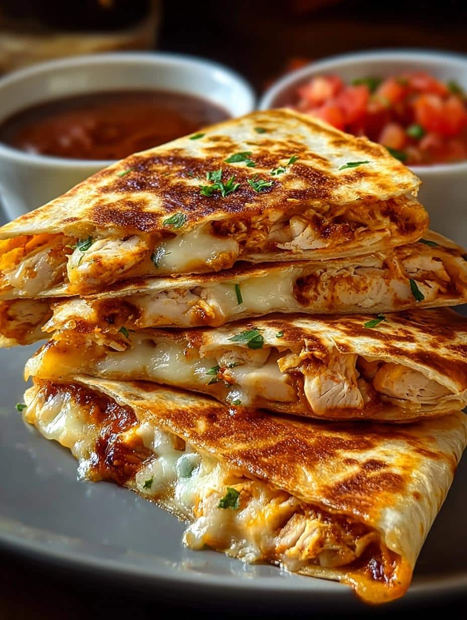 Chicken Cheese Quesadillas For