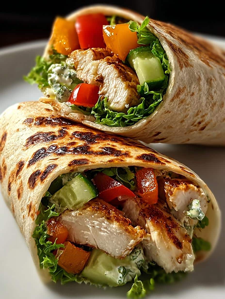 Chicken Veggie Wraps Juiciest