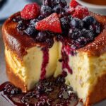 Citrus Berry Burnt Cheesecake
