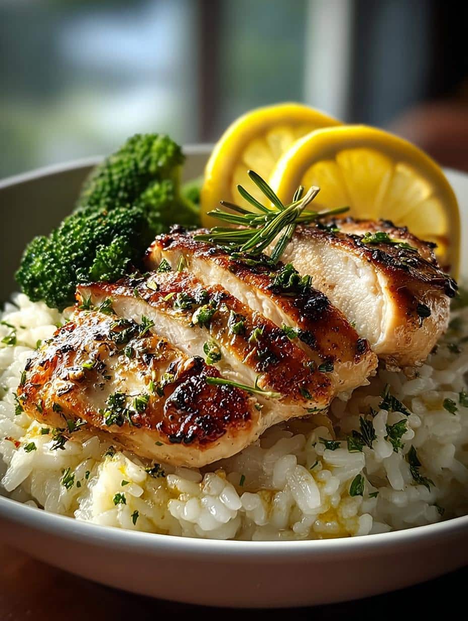 Garlic Lemon Chicken Rice