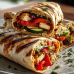 Grilled Veggie Hummus Wraps