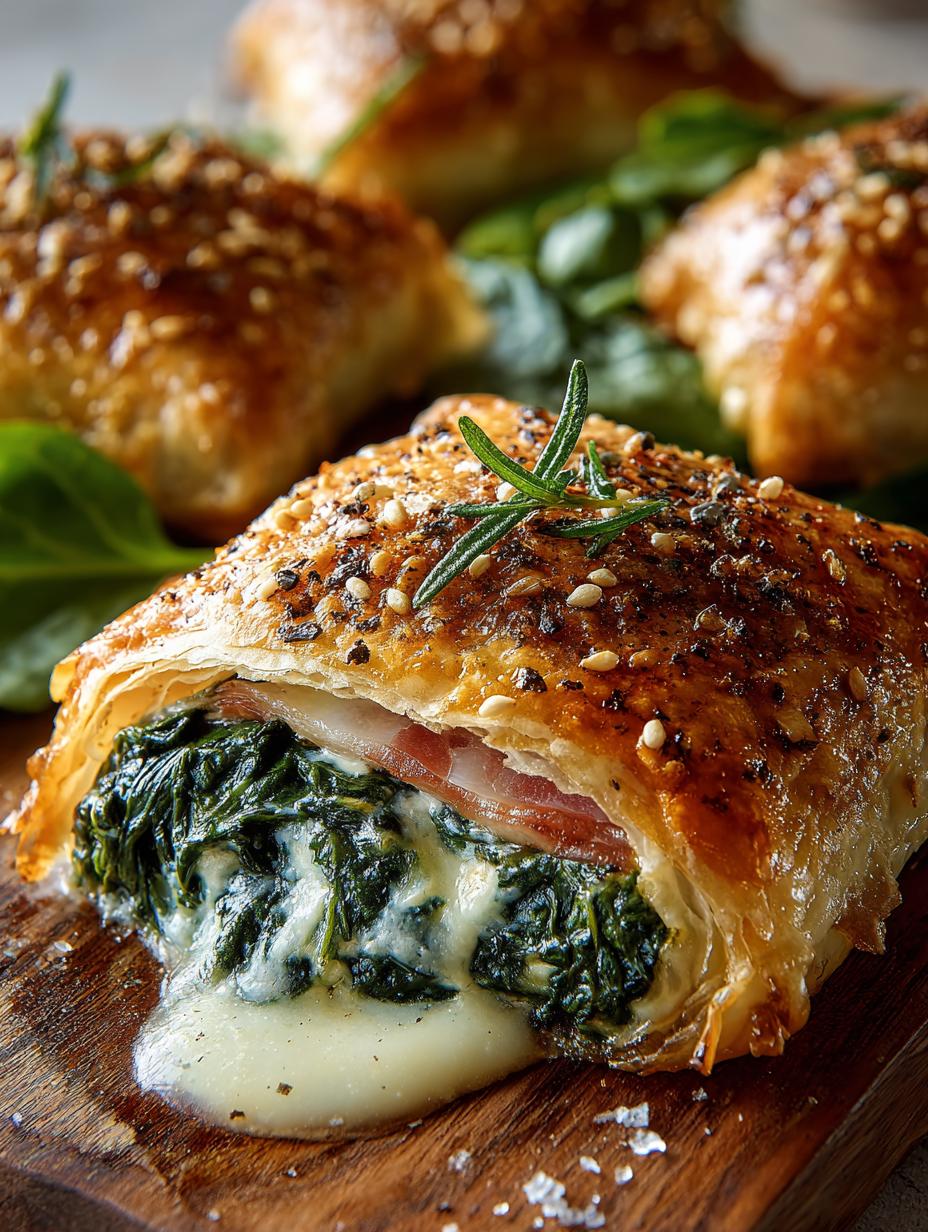 Honeyed Spinach Ham Cheese
