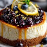 Lemon Blueberry Ricotta Cheesecake