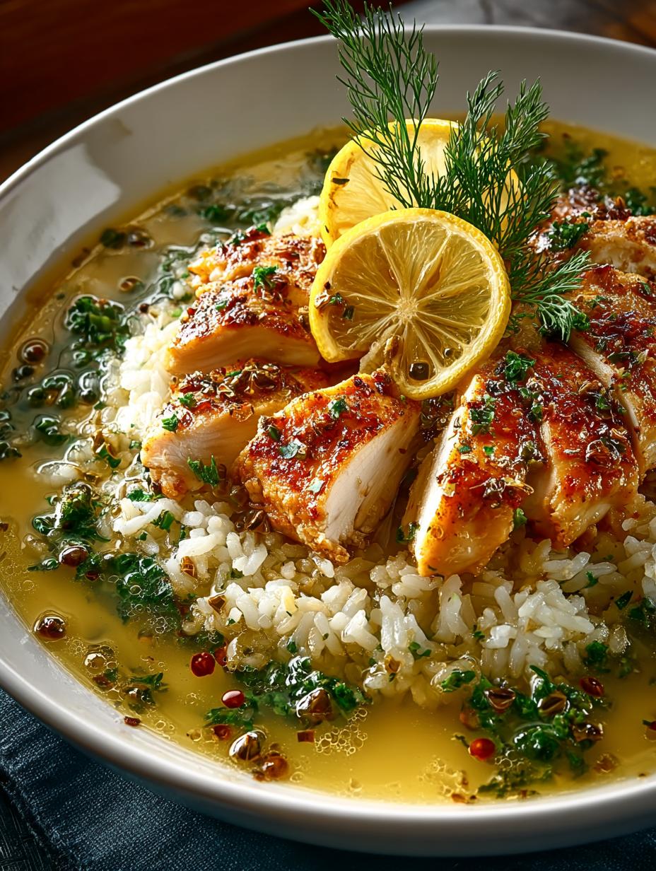 Lemon Garlic Chicken Rice