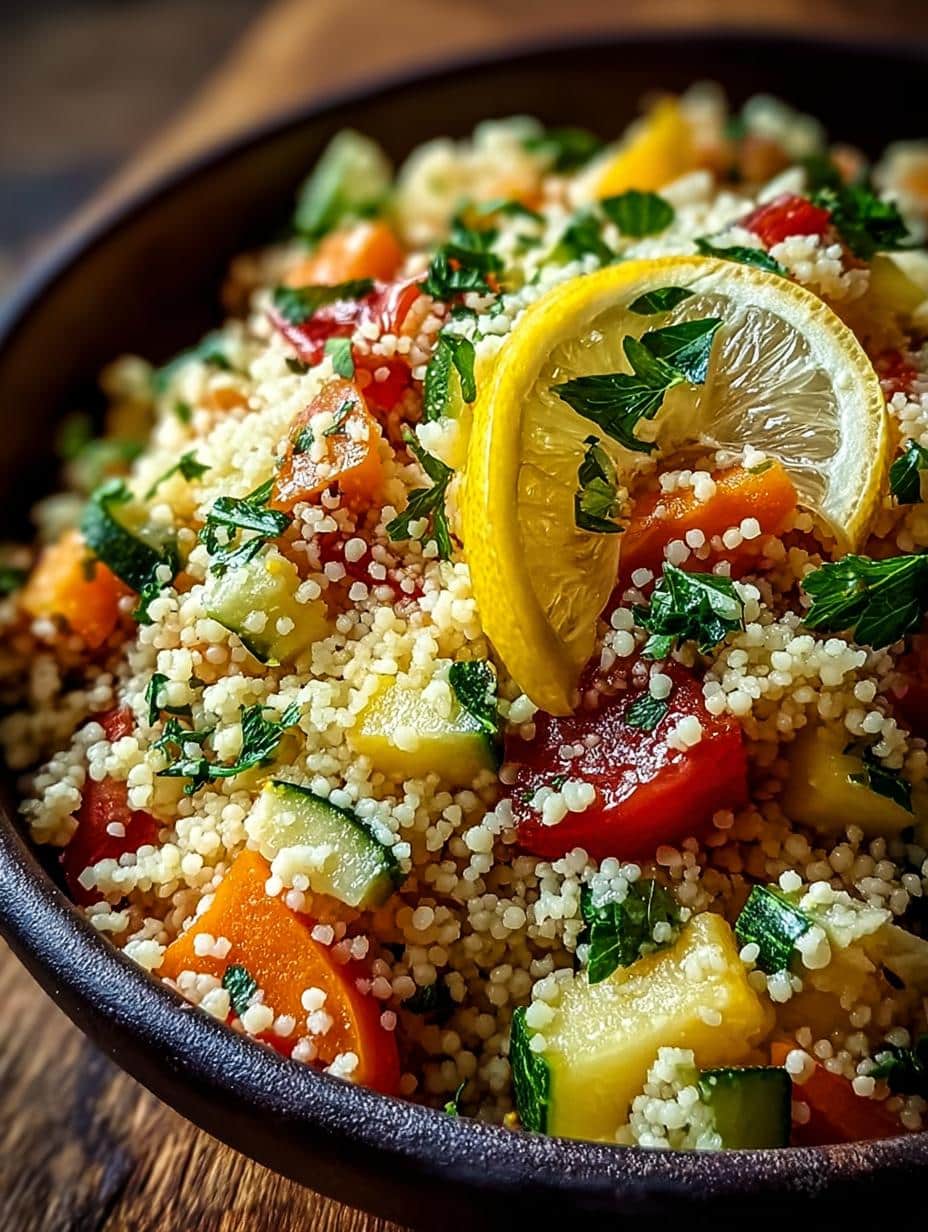 Lemon Garlic Veggie Couscous