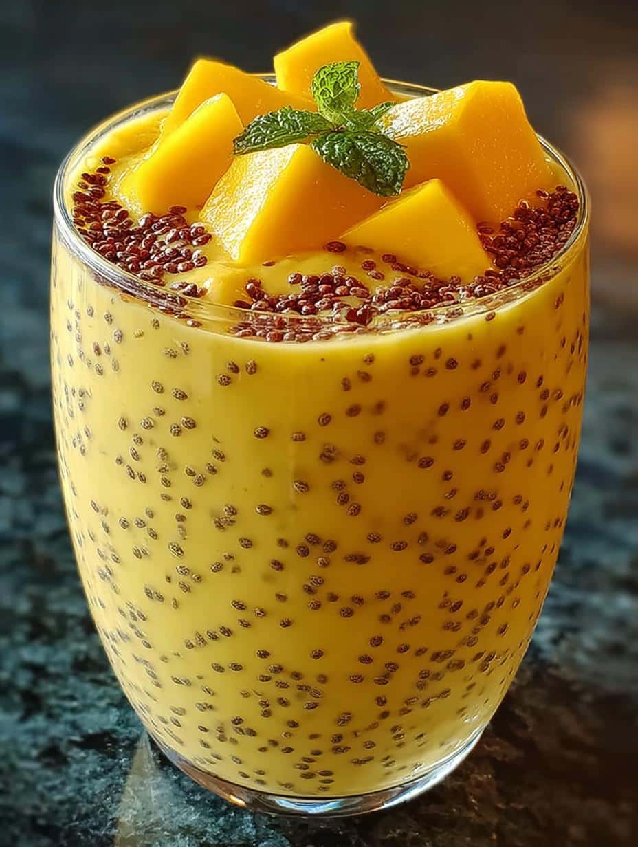 Delicious Mango Chia Breakfast Smoothie to Energize You - Mango Chia Breakfast Smoothie - main visual representation