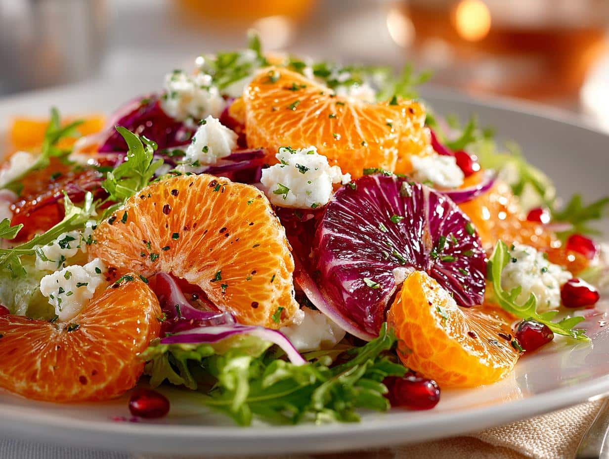 Red Cabbage Clementine Salad