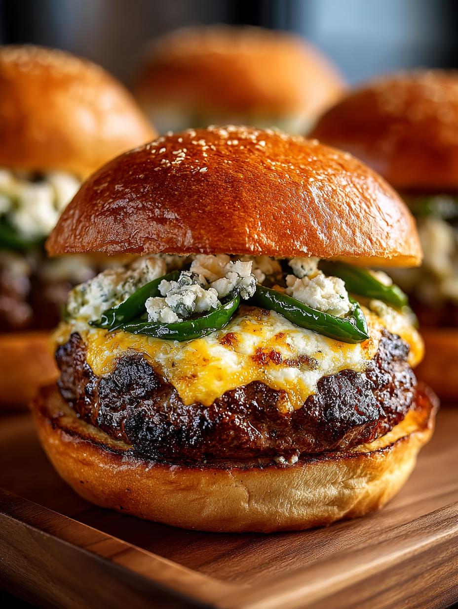 Smoky Poblano Popper Burgers