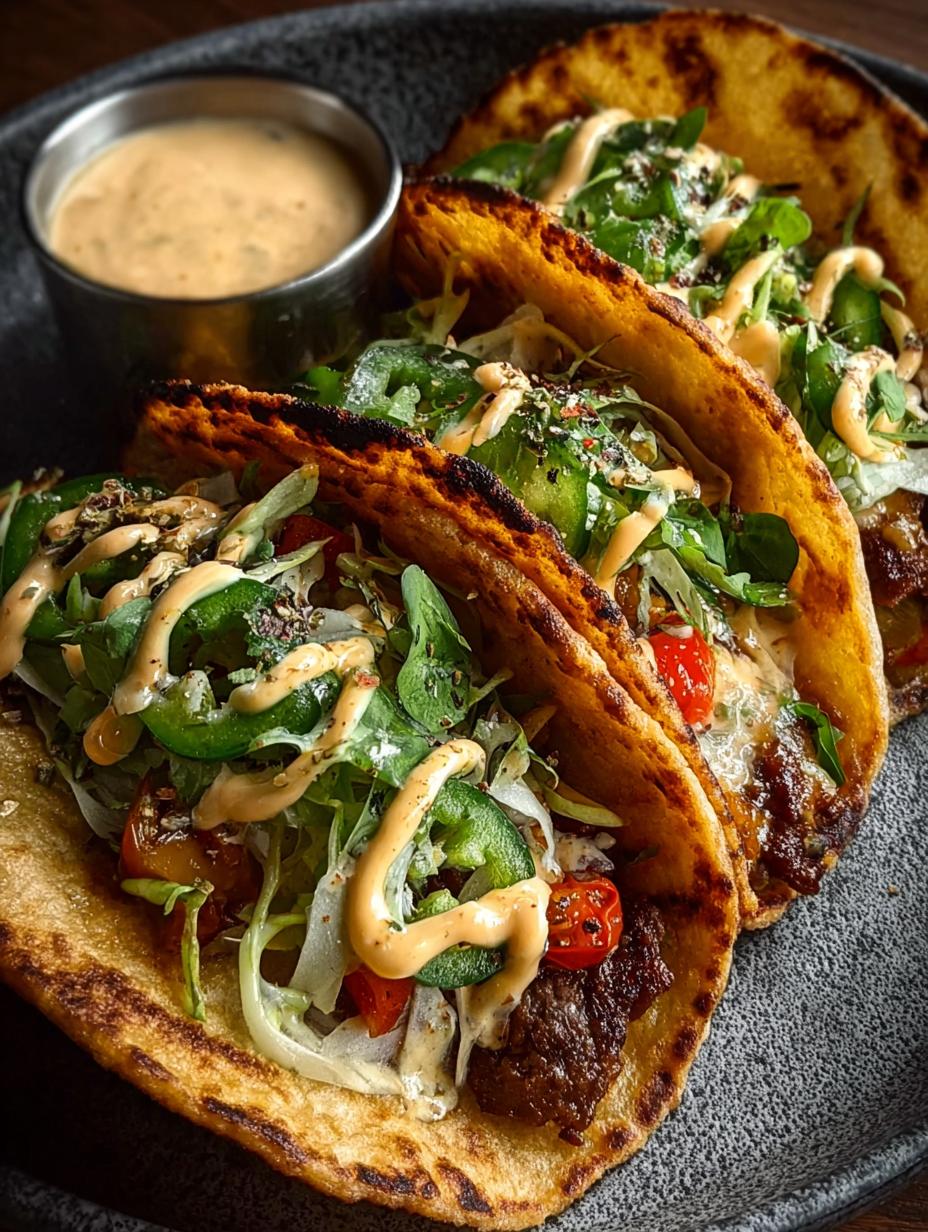Sourdough Smash Burger Tacos: A Cheesy Delight - Sourdough Smash Burger Tacos - additional detail