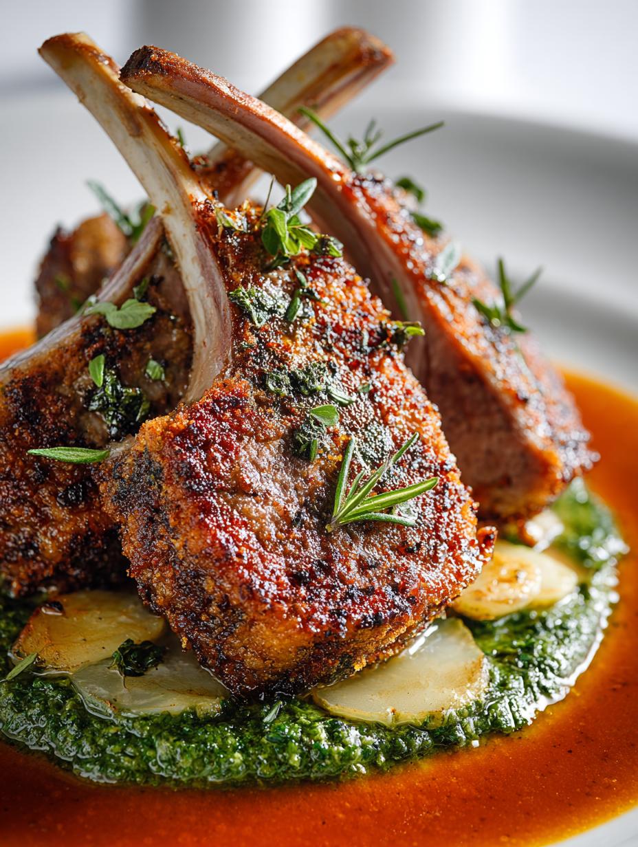 Spice Crusted Lamb Racks