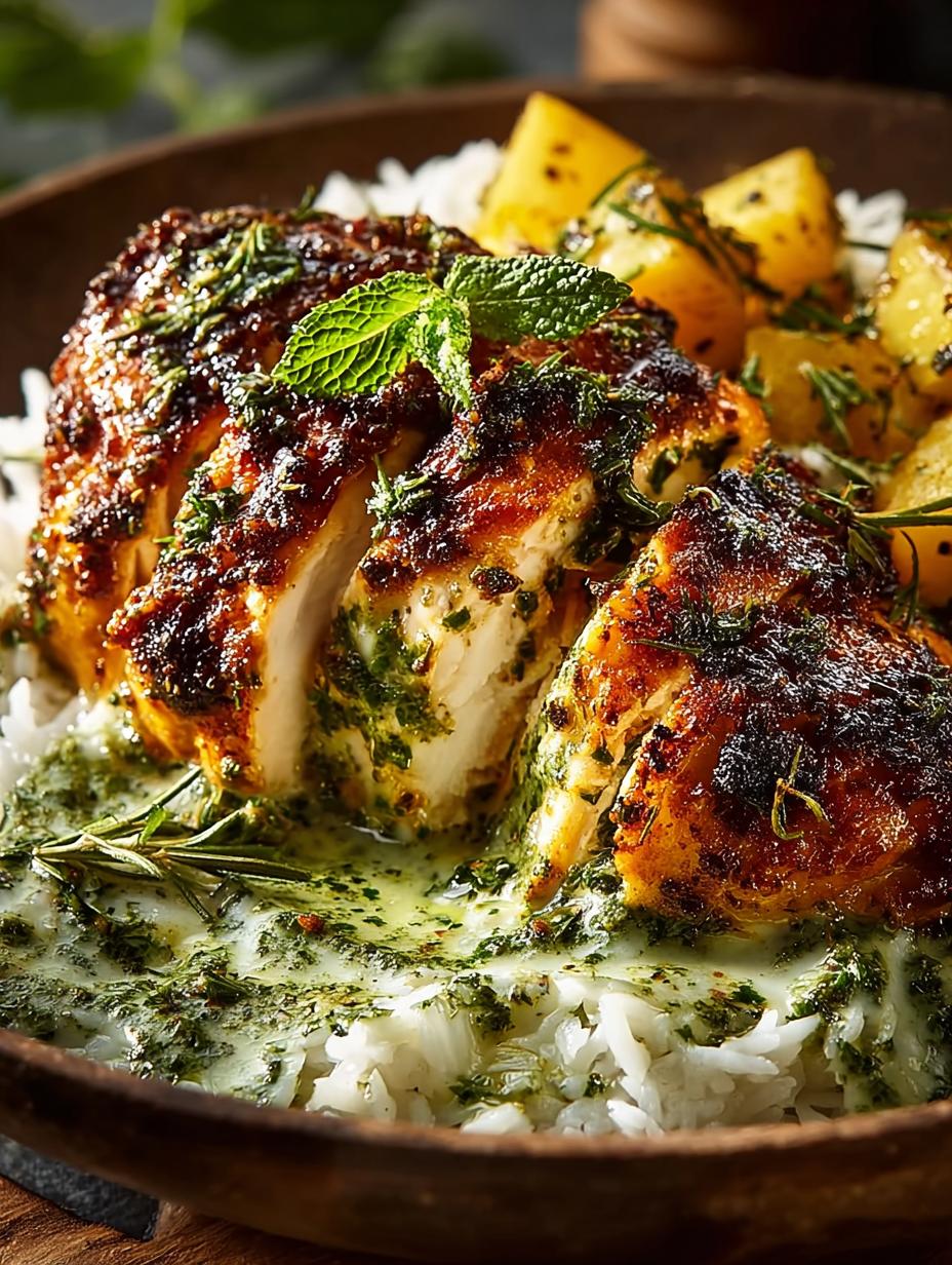 Spiced Baked Chicken Green