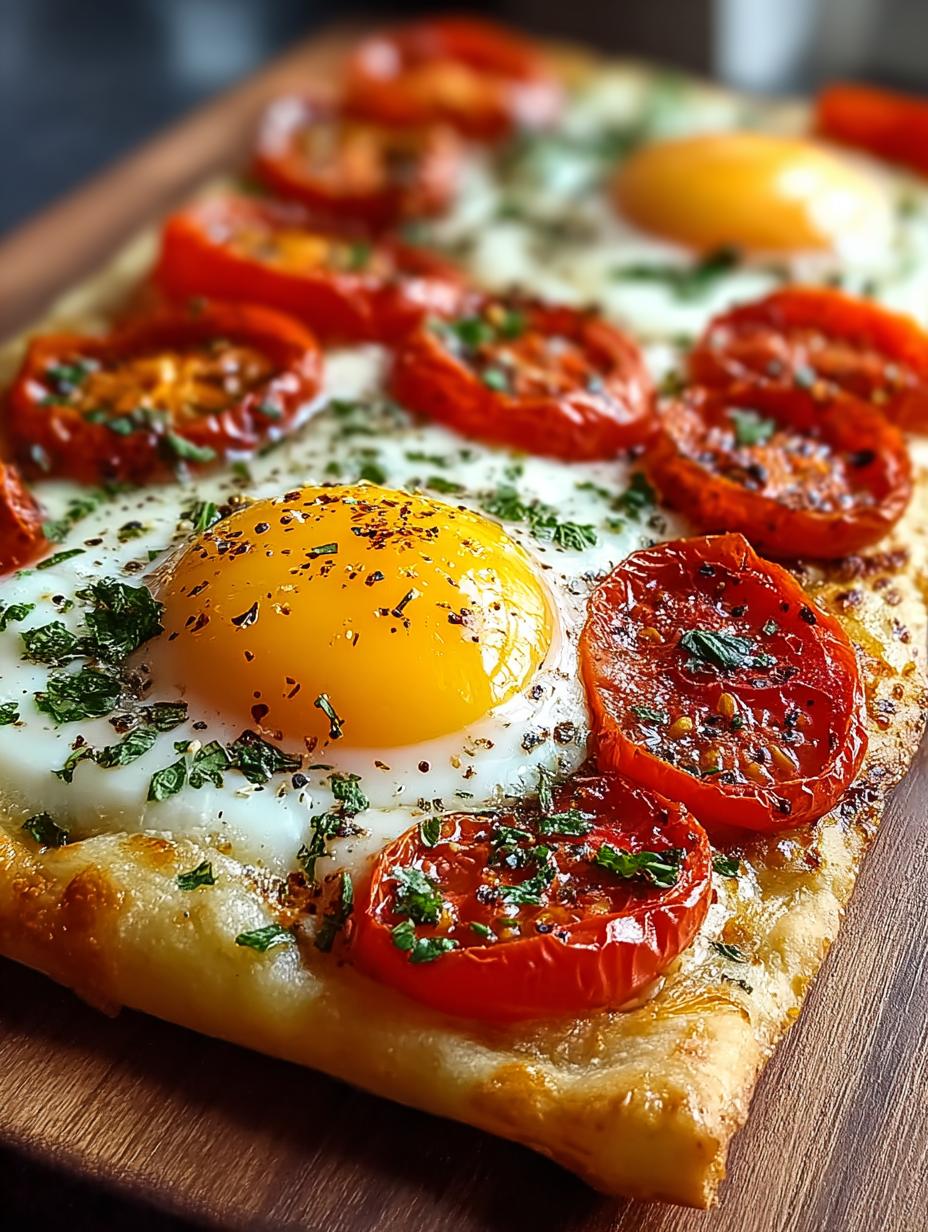 Easy Tomato Egg Breakfast Flatbread for Busy Mornings - Tomato Egg Breakfast Flatbread - main visual representation