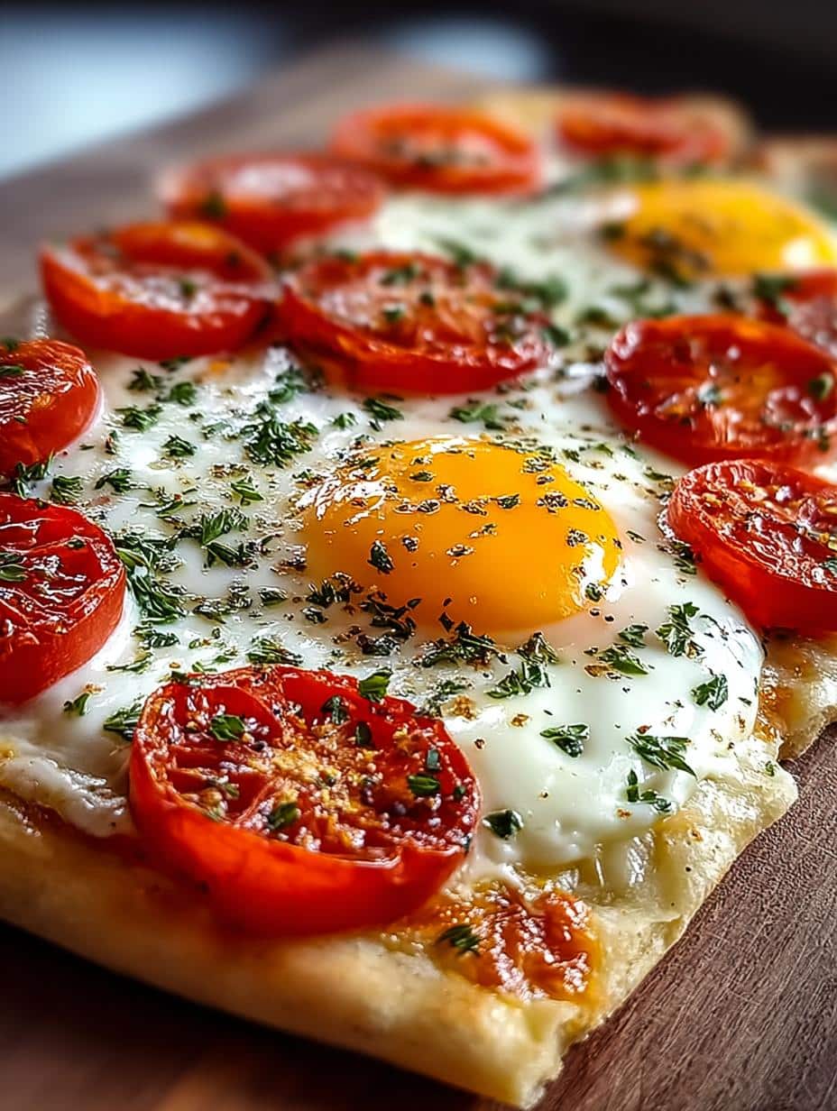 Easy Tomato Egg Breakfast Flatbread for Busy Mornings - Tomato Egg Breakfast Flatbread - additional detail