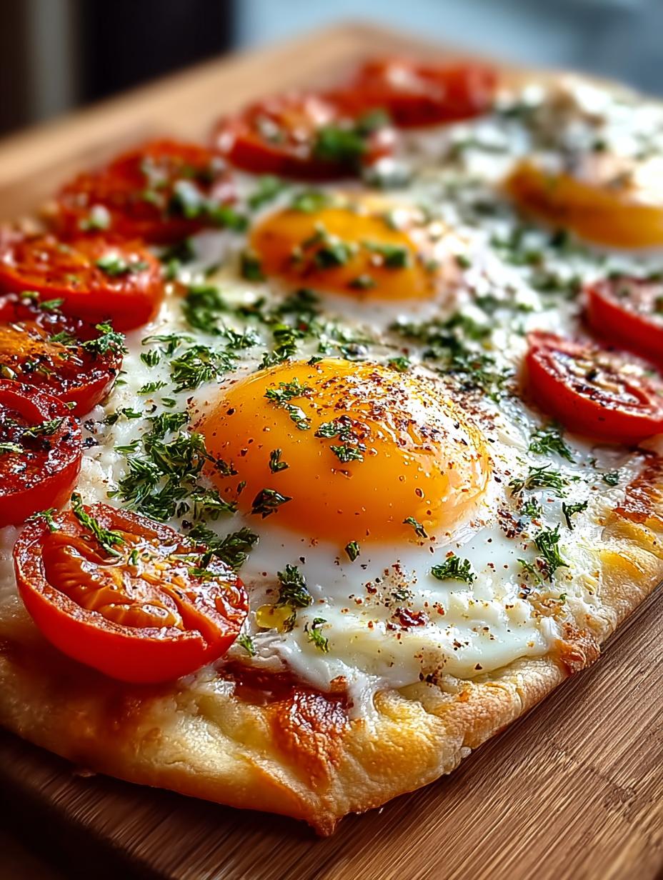 Tomato Egg Breakfast Flatbread
