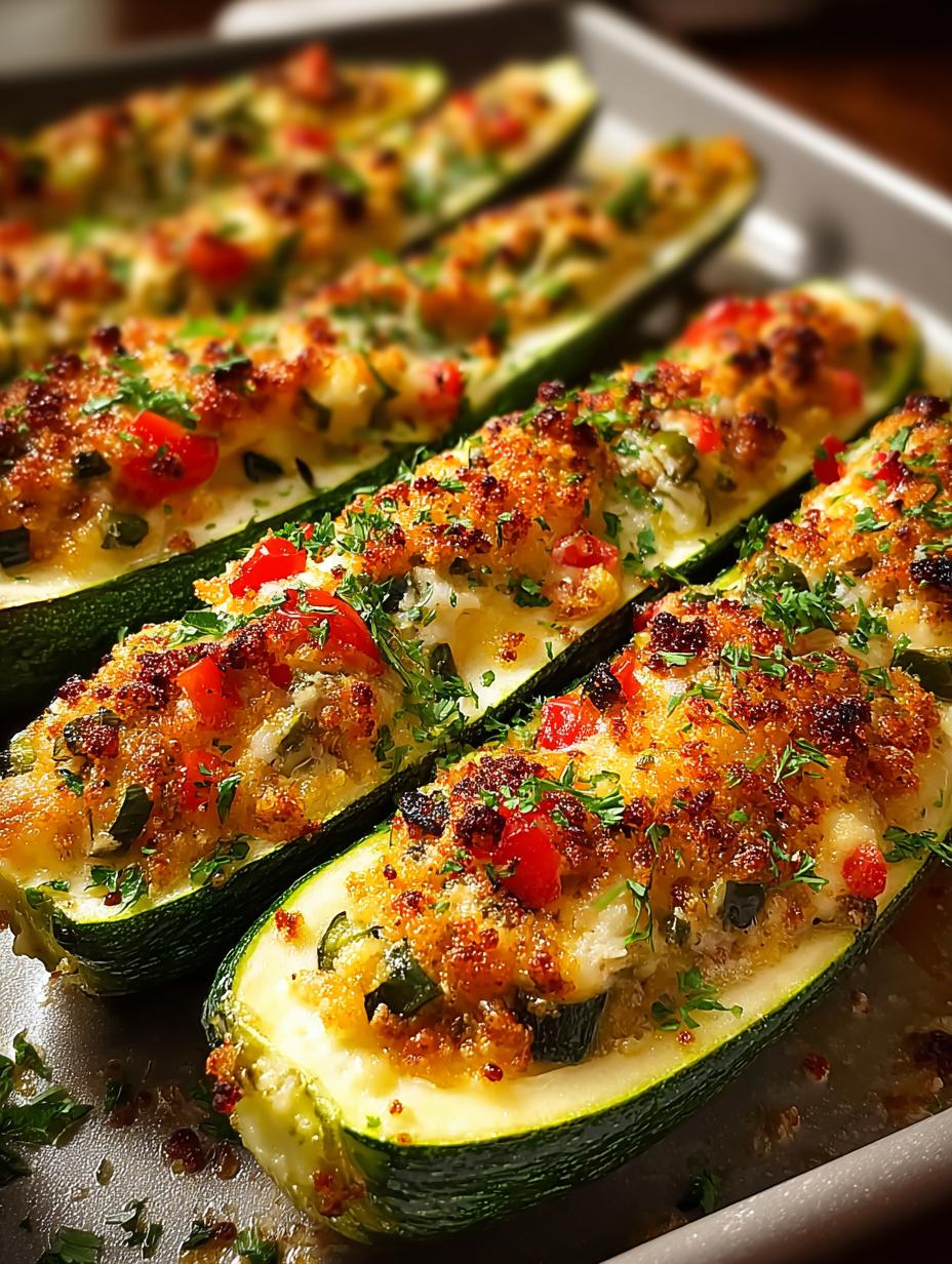 Delicious Veggie Stuffed Zucchini Boats for Dinner - Veggie Stuffed Zucchini Boats - main visual representation