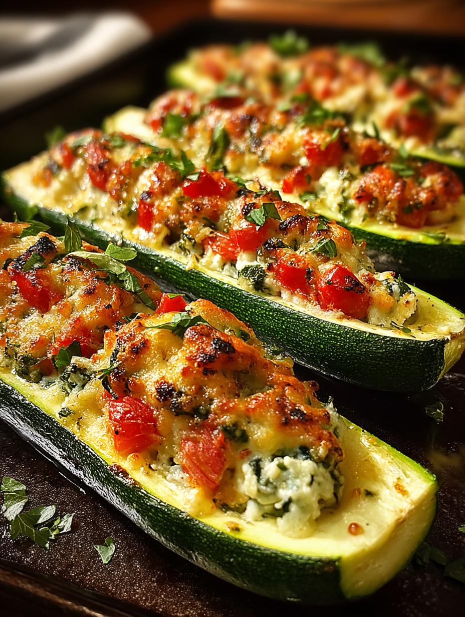 Veggie Stuffed Zucchini Boats