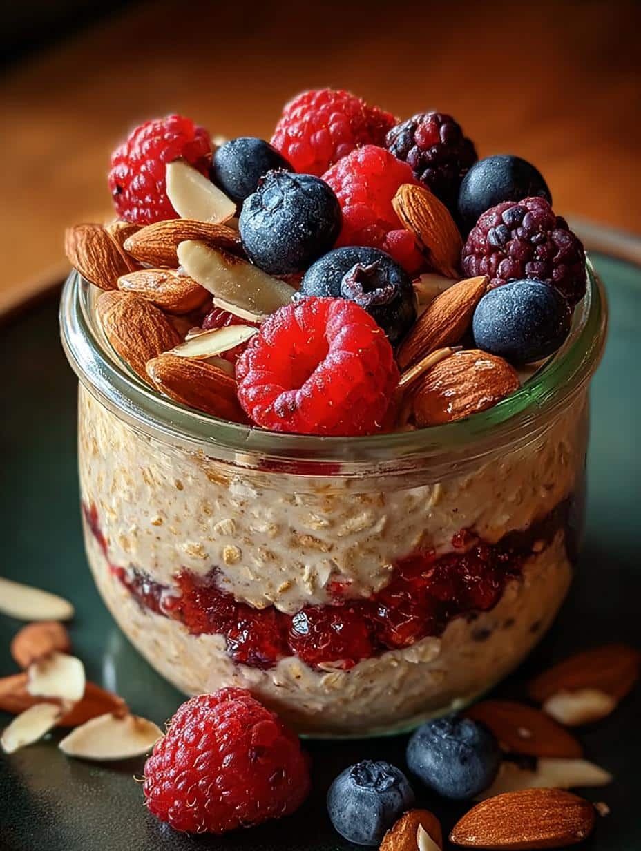 Warm Berry Almond Oatmeal