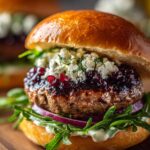 Blueberry Feta Burgers with