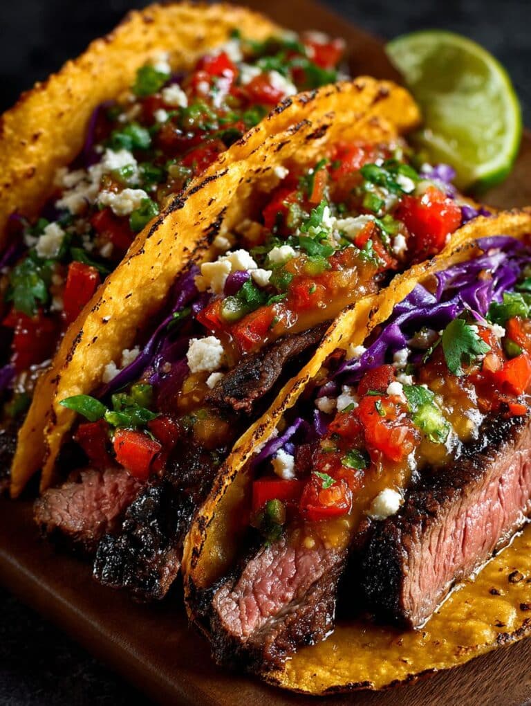 Chipotle Orange Steak Tacos
