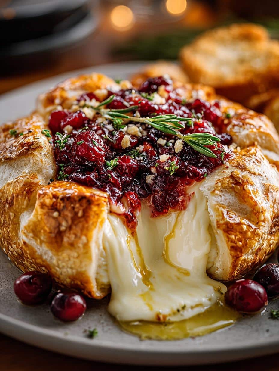 Cranberry Orange Baked Brie