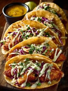Crispy Chicken Slaw Tacos