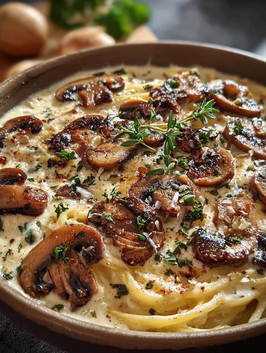 One Pot Creamy Mushroom Pasta You Will Love - One Pot Creamy Mushroom - main visual representation