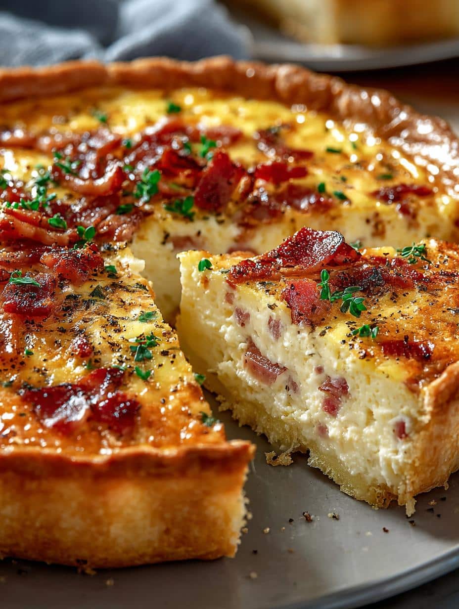 Delicious Quiche with Turkey Bacon Recipe to Savor - Quiche with Turkey Bacon - main visual representation