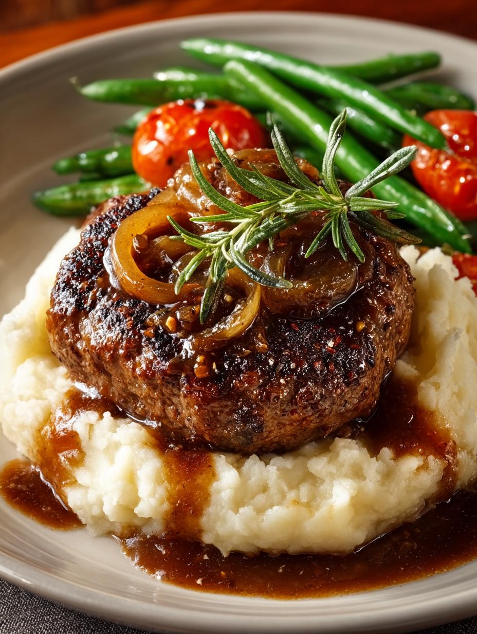 Classic Salisbury Steak with Brown Gravy: A Comforting Meal - Salisbury Steak with Brown - additional detail